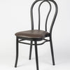 Aluminium Bentwood Stackable Bistro Chair - Black Frame