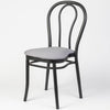 Aluminium Bentwood Stackable Bistro Chair - Black Frame