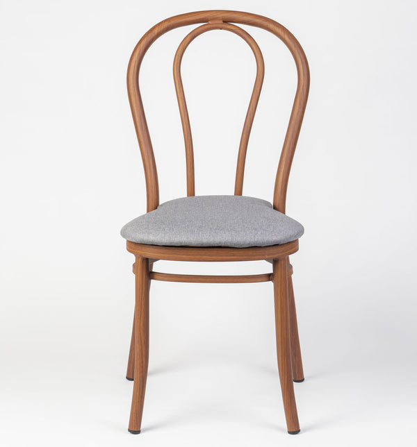 Aluminium Bentwood Stackable Bistro Chair - Golden Walnut Frame