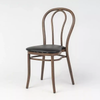 Aluminium Bentwood Stackable Bistro Chair - Montana Walnut Frame