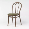 Aluminium Bentwood Stackable Bistro Chair - Montana Walnut Frame
