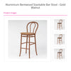 Aluminium Bentwood Stackable Bar Stool - Gold Walnut