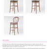 Aluminium Bentwood Stackable Bar Stool - Gold Walnut