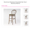 Aluminium Bentwood Stackable Bar Stool - Montana Walnut