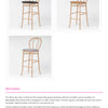 Aluminium Bentwood Stackable Bar Stool - Natural Beech