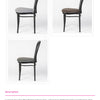 Aluminium Bentwood Stackable Bistro Chair - Black Frame