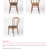 Aluminium Bentwood Stackable Bistro Chair - Golden Walnut Frame