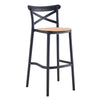 Apex Outdoor Resin Cross Back Bar Stool