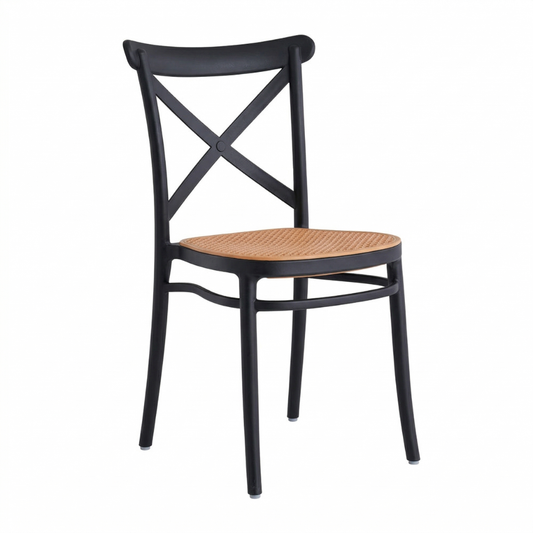 Apex Outdoor Resin Cross Back Chair