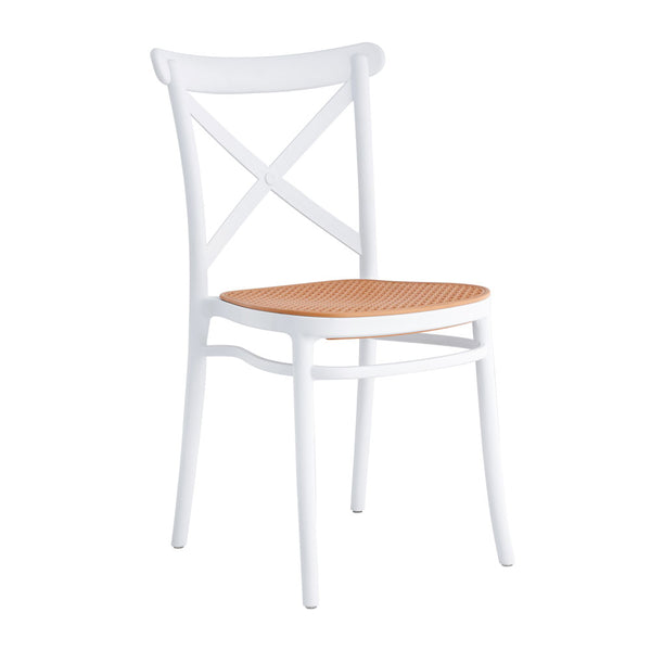 Apex Outdoor Resin Cross Back Chair