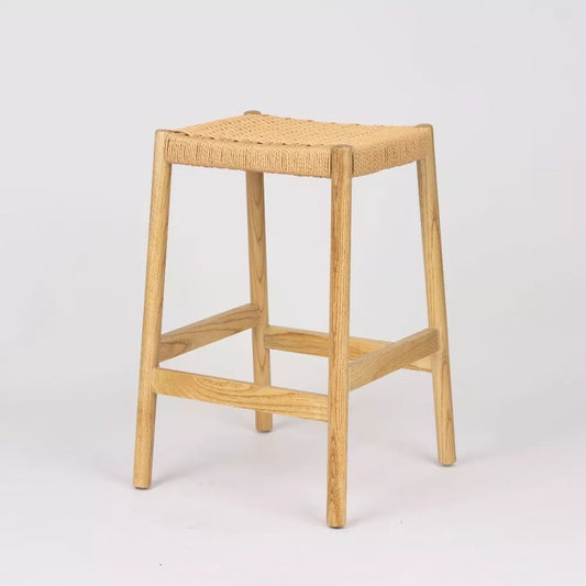 Arlo Timber Bar Stool with Rope Seat 65cm