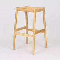 Arlo Timber Bar Stool with Rope Seat 75cm