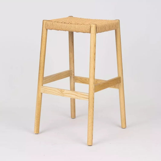 Arlo Timber Bar Stool with Rope Seat 75cm