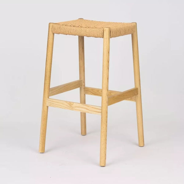 Arlo Timber Bar Stool with Rope Seat 75cm