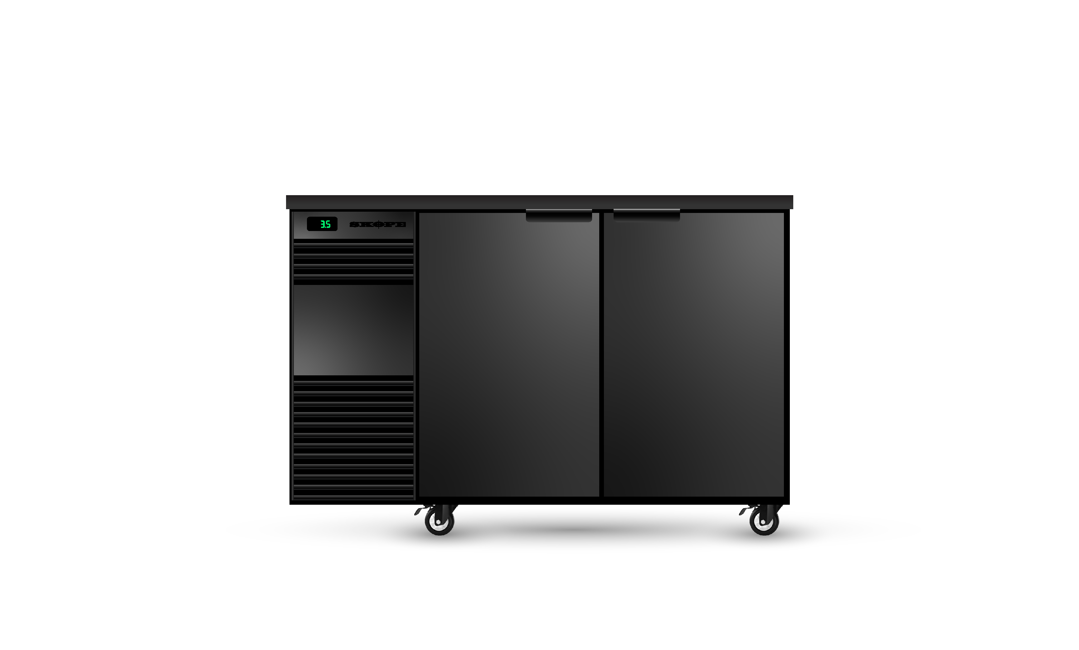 SKOPE BackBar BB.2.SSW - Two Solid Swing Door Fridge