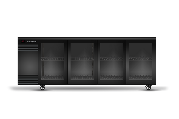 SKOPE BackBar BB.4.GSL - Four Glass Sliding Door Fridge