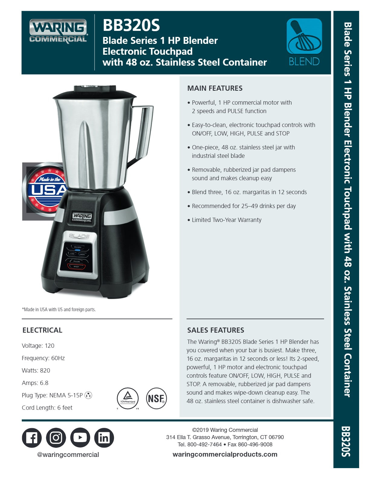 Waring BLADE BB320 - Blender