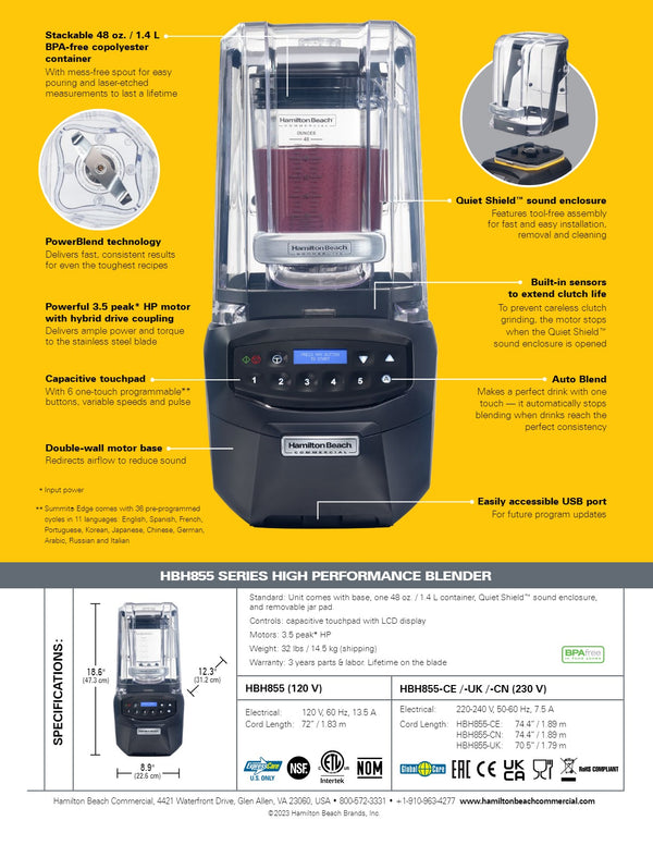 Hamilton Beach Summit Edge BBS0855 - Blender