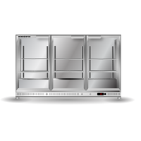 SKOPE BC.3.GSW - Three Glass Door Bar Cooler