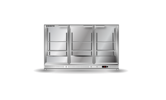 SKOPE BC.3.GSW - Three Glass Door Bar Cooler