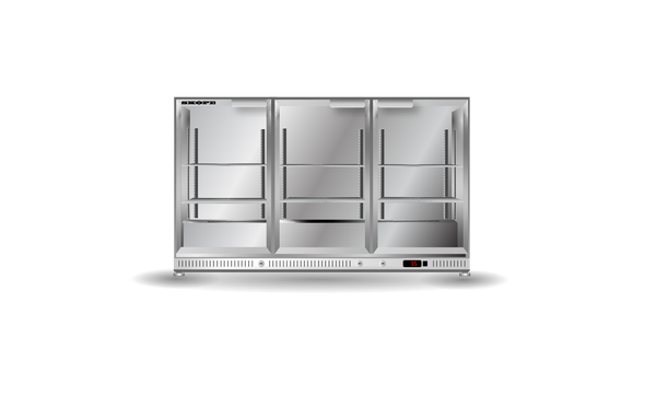 SKOPE BC.3.GSW - Three Glass Door Bar Cooler