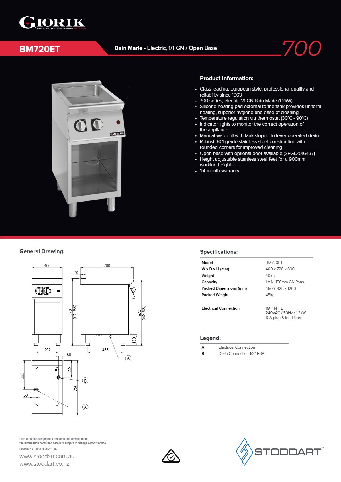 Giorik BM720ET - Bain Marie