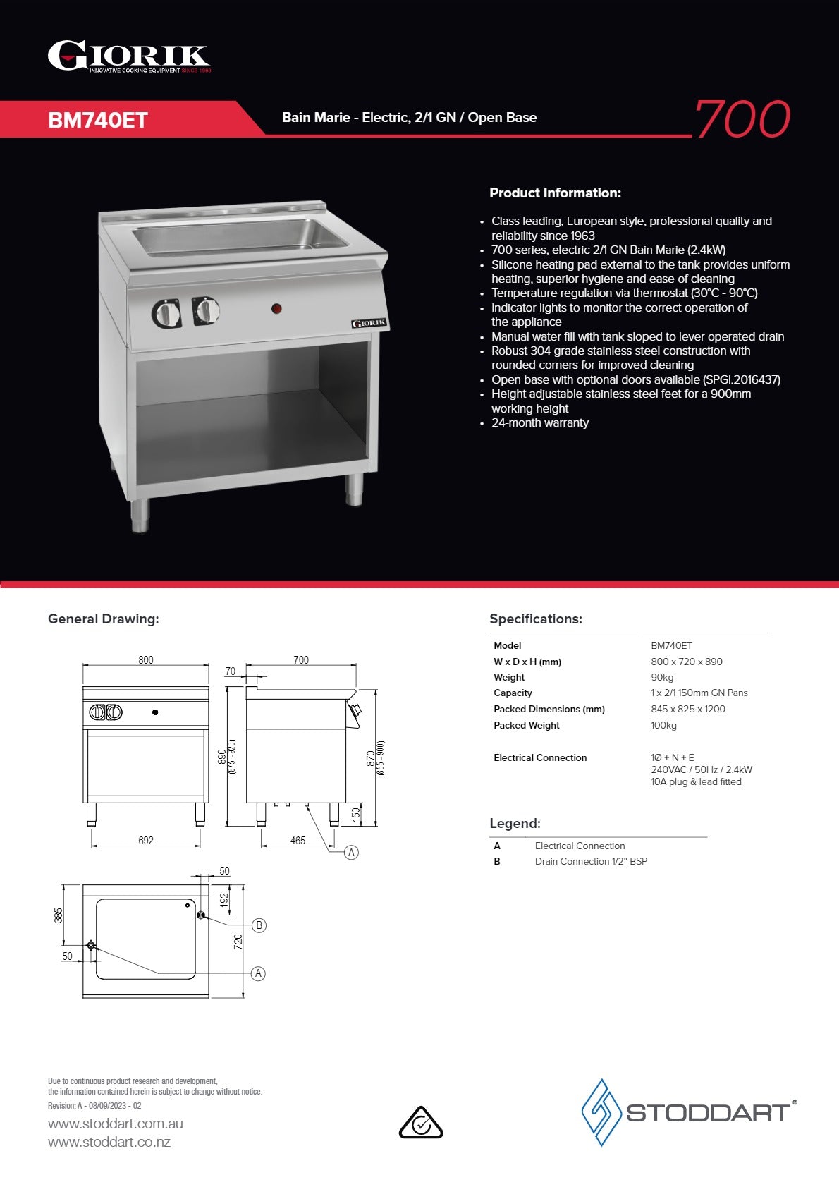 Giorik BM740ET - Bain Marie