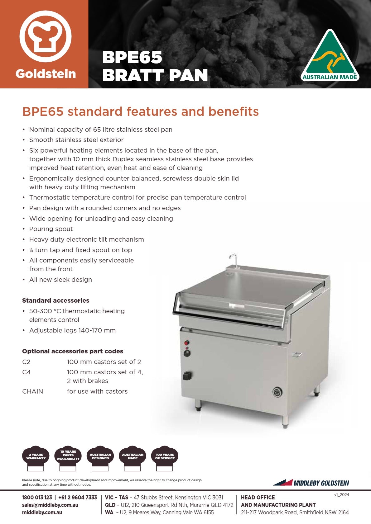 Goldstein BPE65 - Bratt Pan