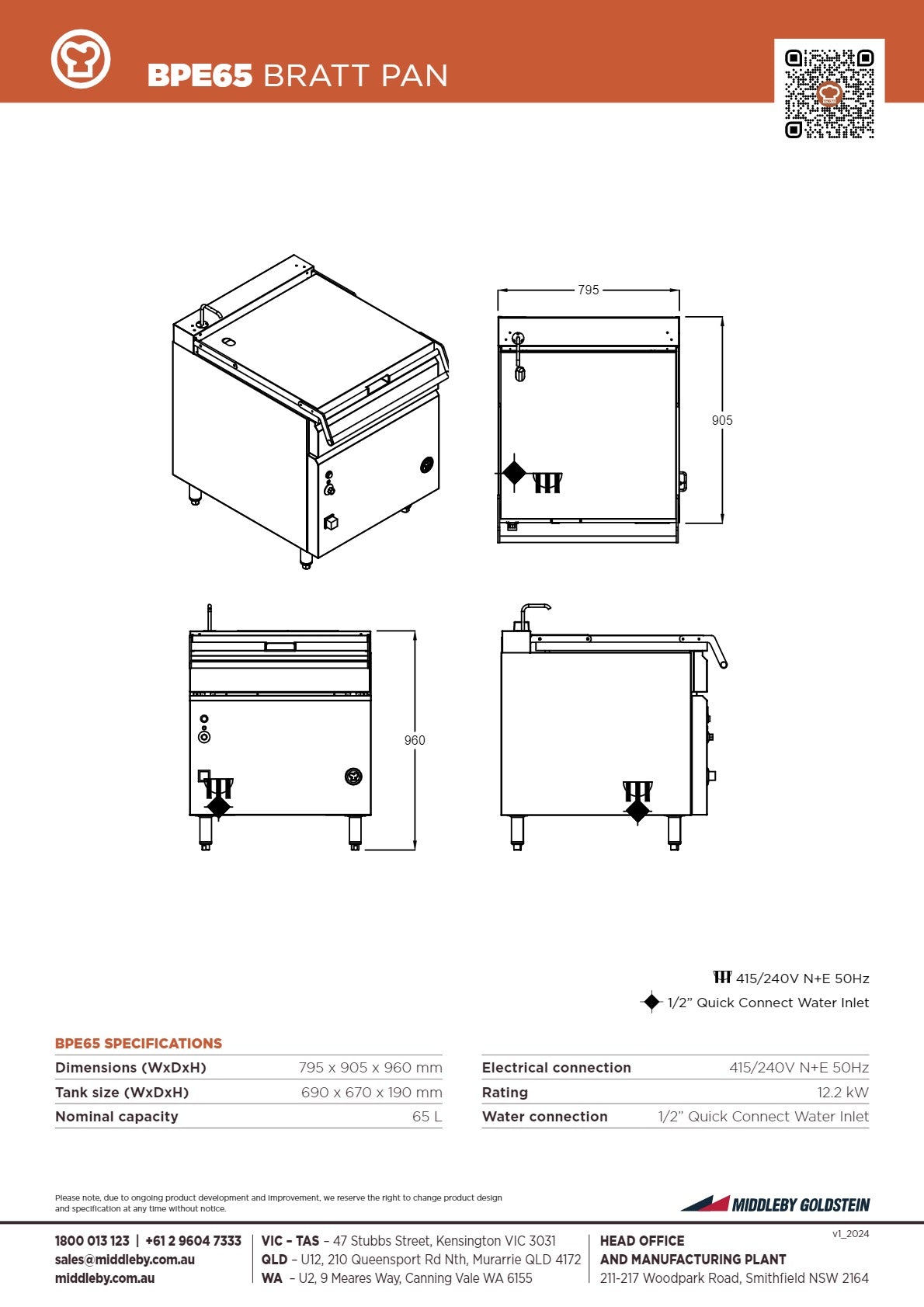 Goldstein BPE65 - Bratt Pan