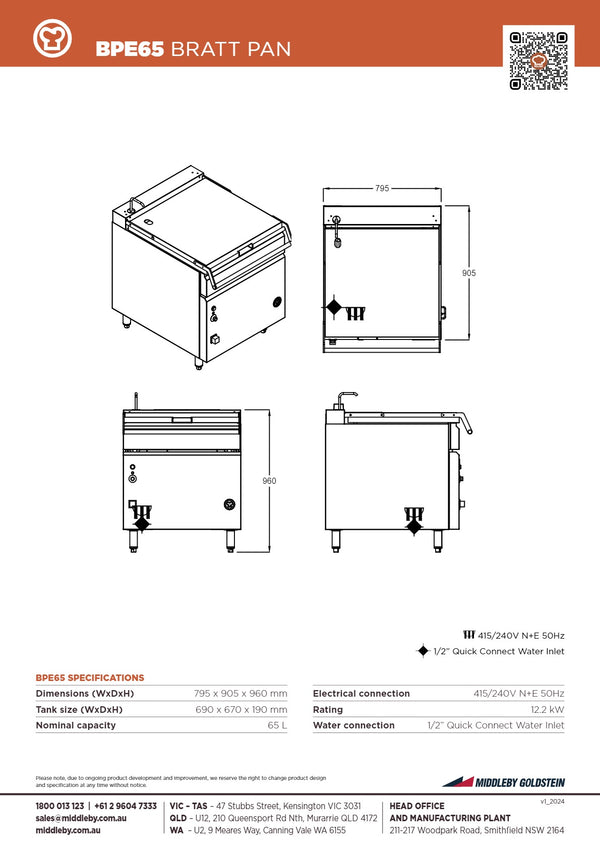 Goldstein BPE65 - Bratt Pan