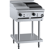 B+S Black BT-GRP3-CBR3 - Combination Griddle & Char Grill