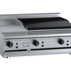B+S Black BT-GRP3-CBR6BM - Combination Griddle & Char Grill
