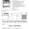 B+S Black BT-GRP3-CBR6 - Combination Griddle & Char Grill