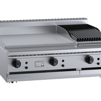 B+S Black BT-GRP6-CBR3BM - Combination Griddle & Char Grill