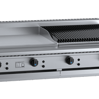 B+S Black BT-GRP6-CBR6BM - Combination Griddle & Char Grill