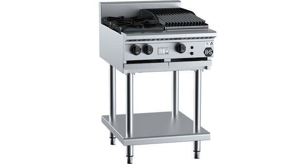 B+S Black BT-SB2-CBR3 - Combination Cook Top & Char Grill
