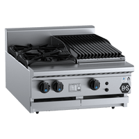 B+S Black BT-SB2-CBR3BM - Combination Cook Top & Char Grill