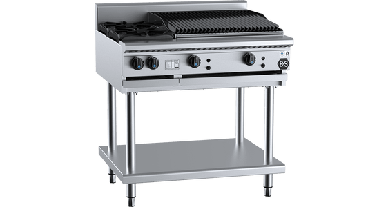 B+S Black BT-SB2-CBR6 - Combination Cook Top & Char Grill