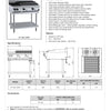 B+S Black BT-SB2-CBR6 - Combination Cook Top & Char Grill