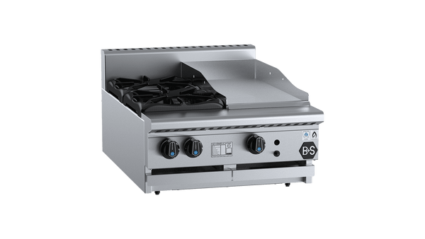 B+S Black BT-SB2-GRP3BM - Combination Cook Top & Grill Plate