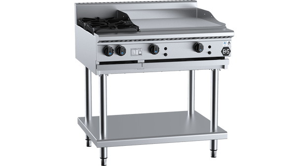 B+S Black BT-SB2-GRP6 - Combination Cook Top & Grill Plate