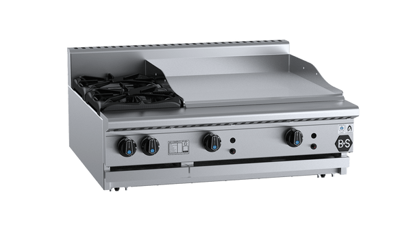 B+S Black BT-SB2-GRP6BM - Combination Cook Top & Grill Plate