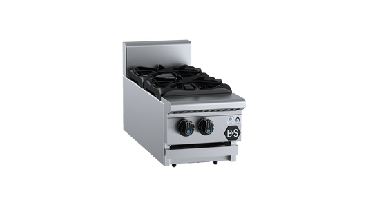 B+S Black BT-SB2BM - Bench Mounted Two Burner Boiling Top