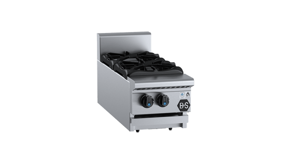 B+S Black BT-SB2BM - Bench Mounted Two Burner Boiling Top