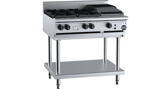 B+S Black BT-SB4-CBR3 - Combination Cook Top & Char Grill
