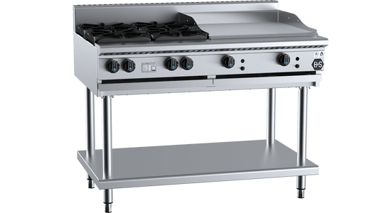 B+S Black BT-SB4-GRP6 - Combination Cook Top & Grill Plate