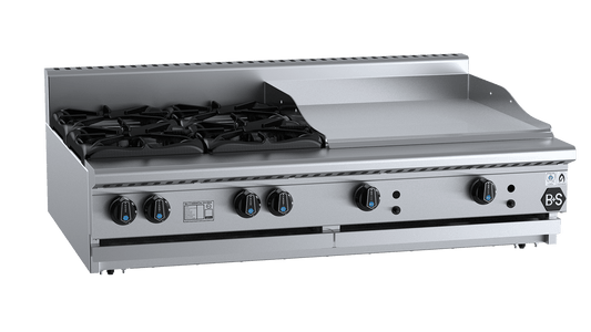 B+S Black BT-SB4-GRP6BM - Combination Cook Top & Grill Plate