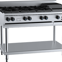 B+S Black BT-SB6-CBR3 - Combination Cook Top & Char Grill