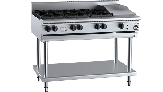 B+S Black BT-SB6-GRP3 - Combination Cook Top & Grill Plate