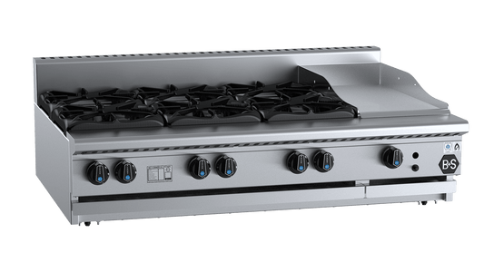B+S Black BT-SB6-GRP3BM - Combination Cook Top & Grill Plate